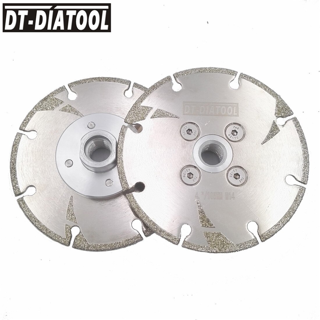DT-DIATOOL 2pcs 105mm  ̾Ƹ M14  ̵带 Ҵ 븮 Ÿ ȸȭ ׶ε ٿ   4 ġ Ŀ ũ